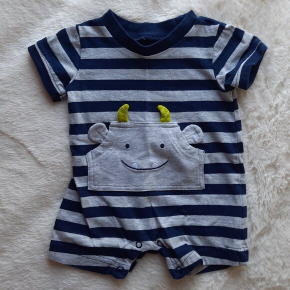 Striped Monster Romper - Picture 1 of 1